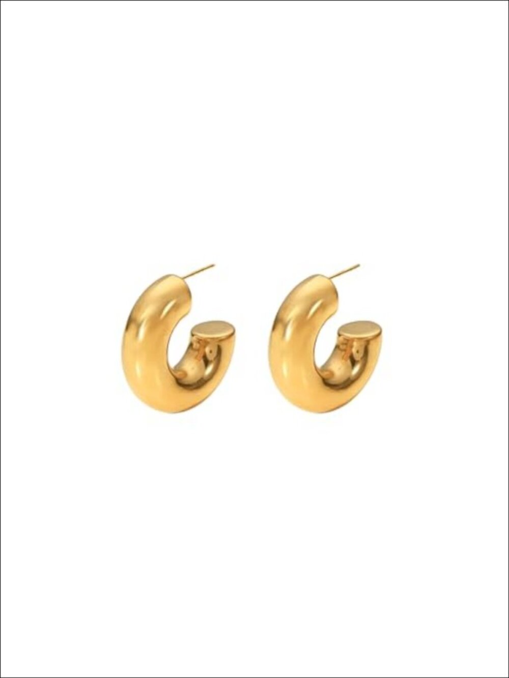 18k Gold Filled Hoop Statement Earrings for Women Tarnish-Free